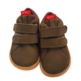 Mazurek trzewiki barefoot khaki szerokie skóra