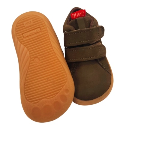 Mazurek trzewiki barefoot khaki szerokie skóra